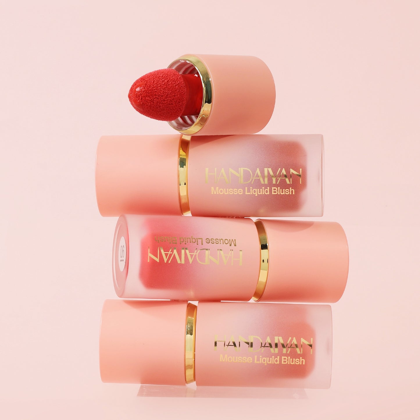 Blush Liquido Fosco Impecavel, Cabeça de Escova, Fácil de Aplicar, Duravel, 6 Cores.