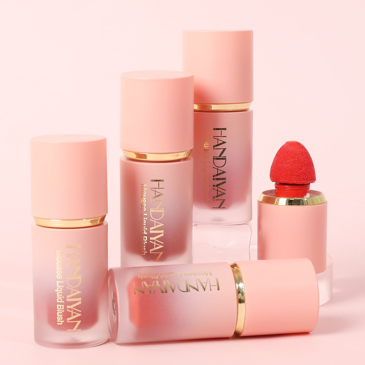 Blush Liquido Fosco Impecavel, Cabeça de Escova, Fácil de Aplicar, Duravel, 6 Cores.