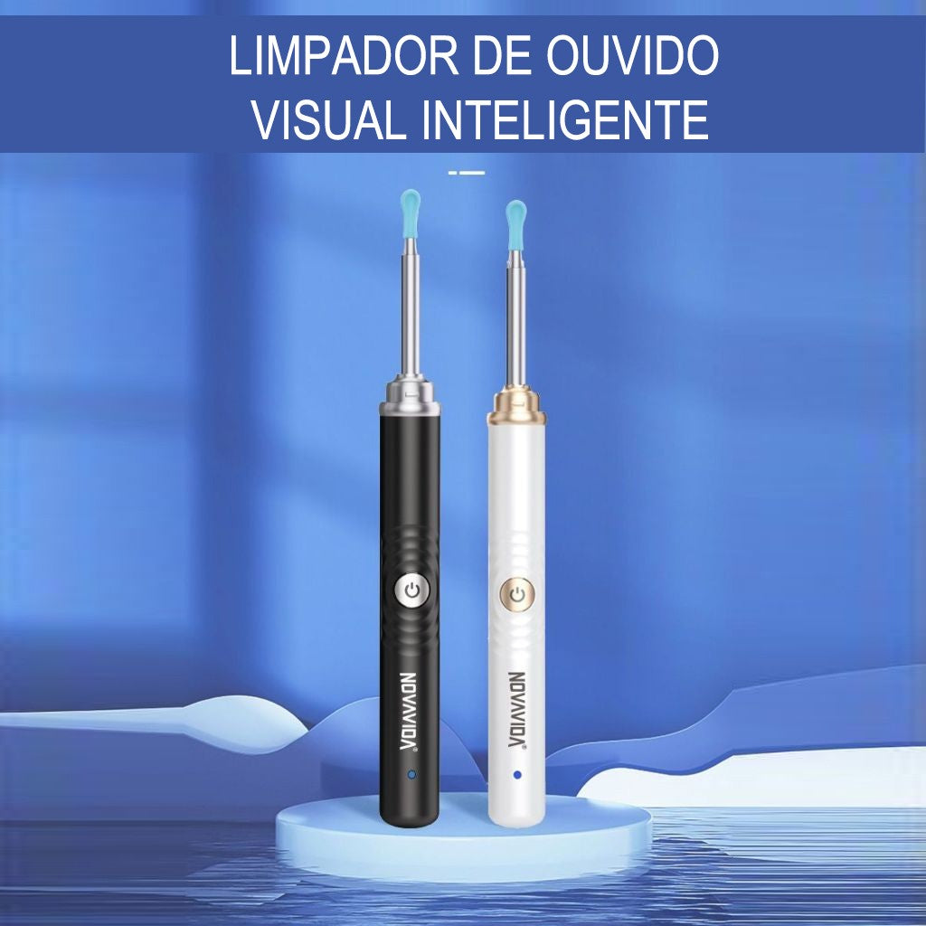 Limpador de Ouvido Completo com Pinça Lanterna Seringa e Otoscópio