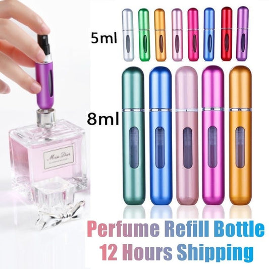 8ml/5ml perfume atomizador recipiente líquido portátil para cosméticos viajan
