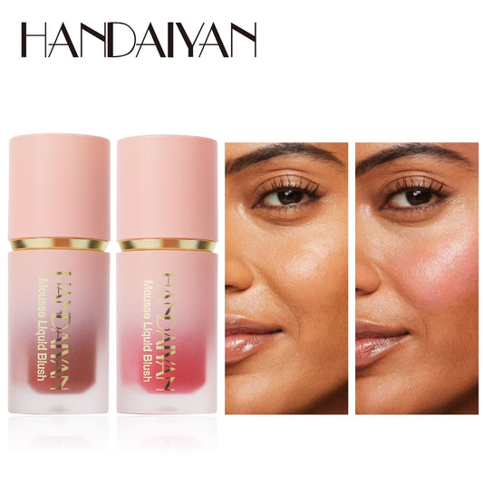 Blush Liquido Fosco Impecavel, Cabeça de Escova, Fácil de Aplicar, Duravel, 6 Cores.